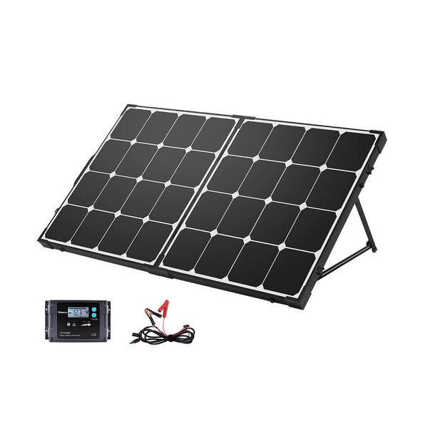 Maleta solar monocristalina Eclipse de 100 vatios con controlador