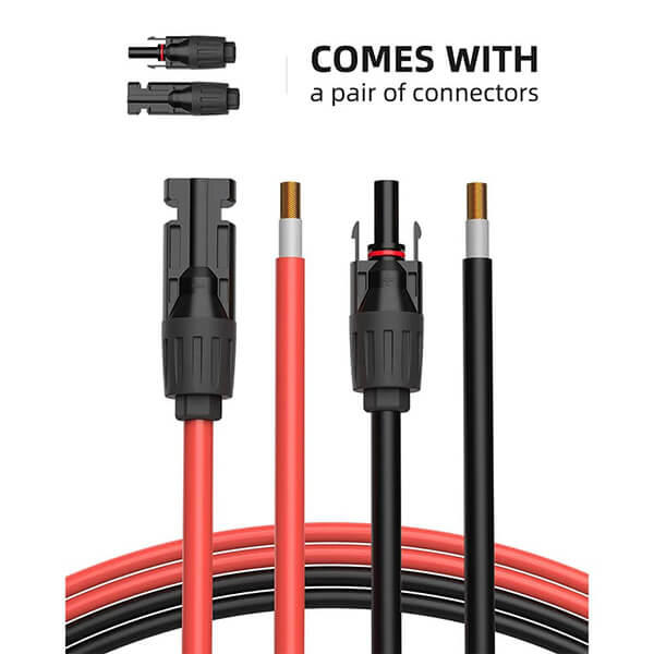 Cable de extensión solar BougeRV con conectores adicionales gratuitos