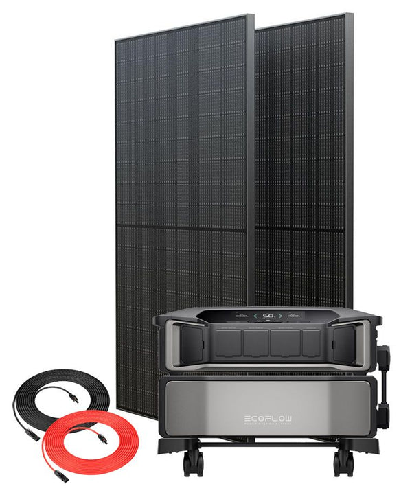 Paquete especial: Central eléctrica Ecoflow Delta Pro Ultra y expansión de batería (almacenamiento de 6,1 kWh) con 2 paneles solares rígidos de 400 W
