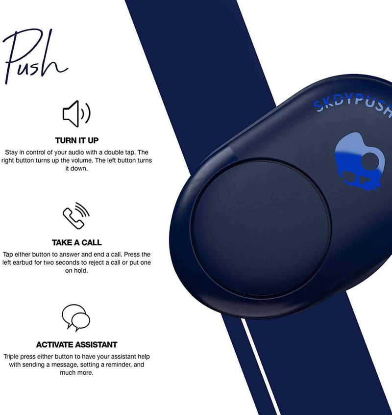 Skullcandy Push True Bluetooth Earbuds Audio & Video Skullcandy